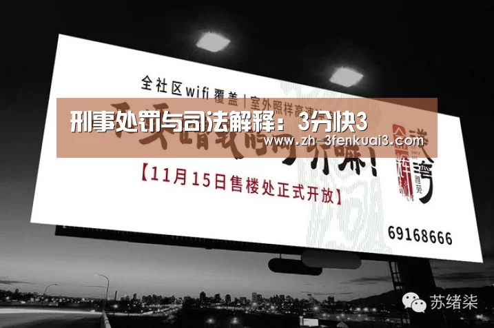 刑事处罚与司法解释:3分快3(图1) 3分快3